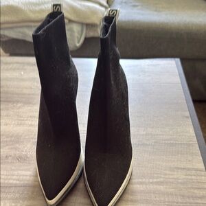 Michael Kors Black and White Heeled Boots